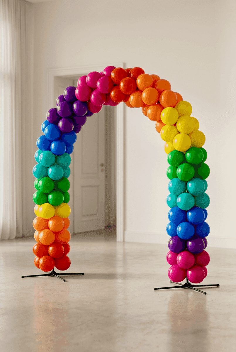 PilaMania classic round balloon arch - elegant curved shape