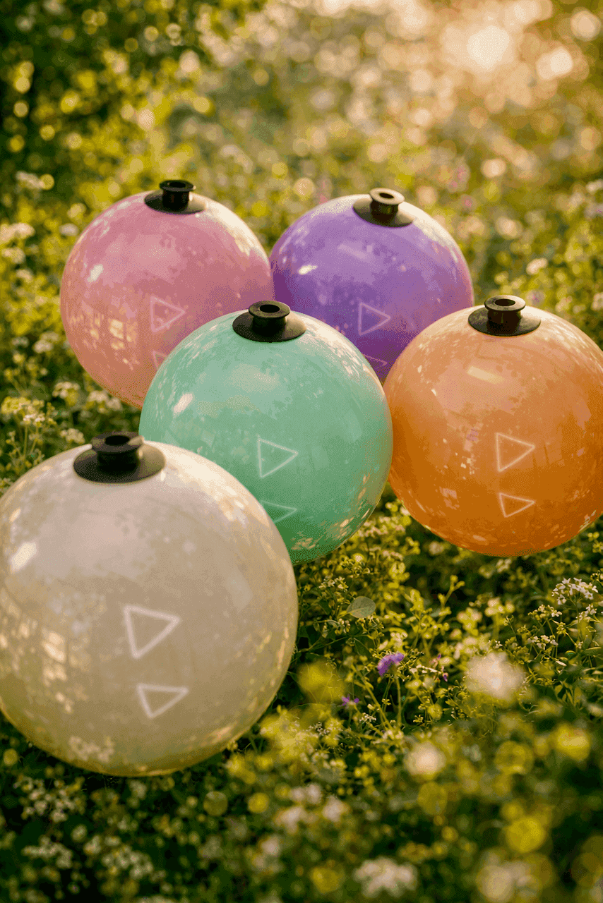 PilaManian uudelleenkäytettävät pallot eri väreissä - kestävien sisustusjärjestelmien modulaarinen perusta