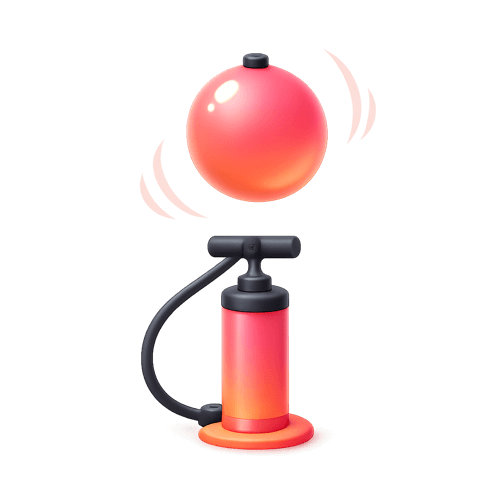 Pallon täyttäminen pyöränpumpulla - helppoa ilman heliumia