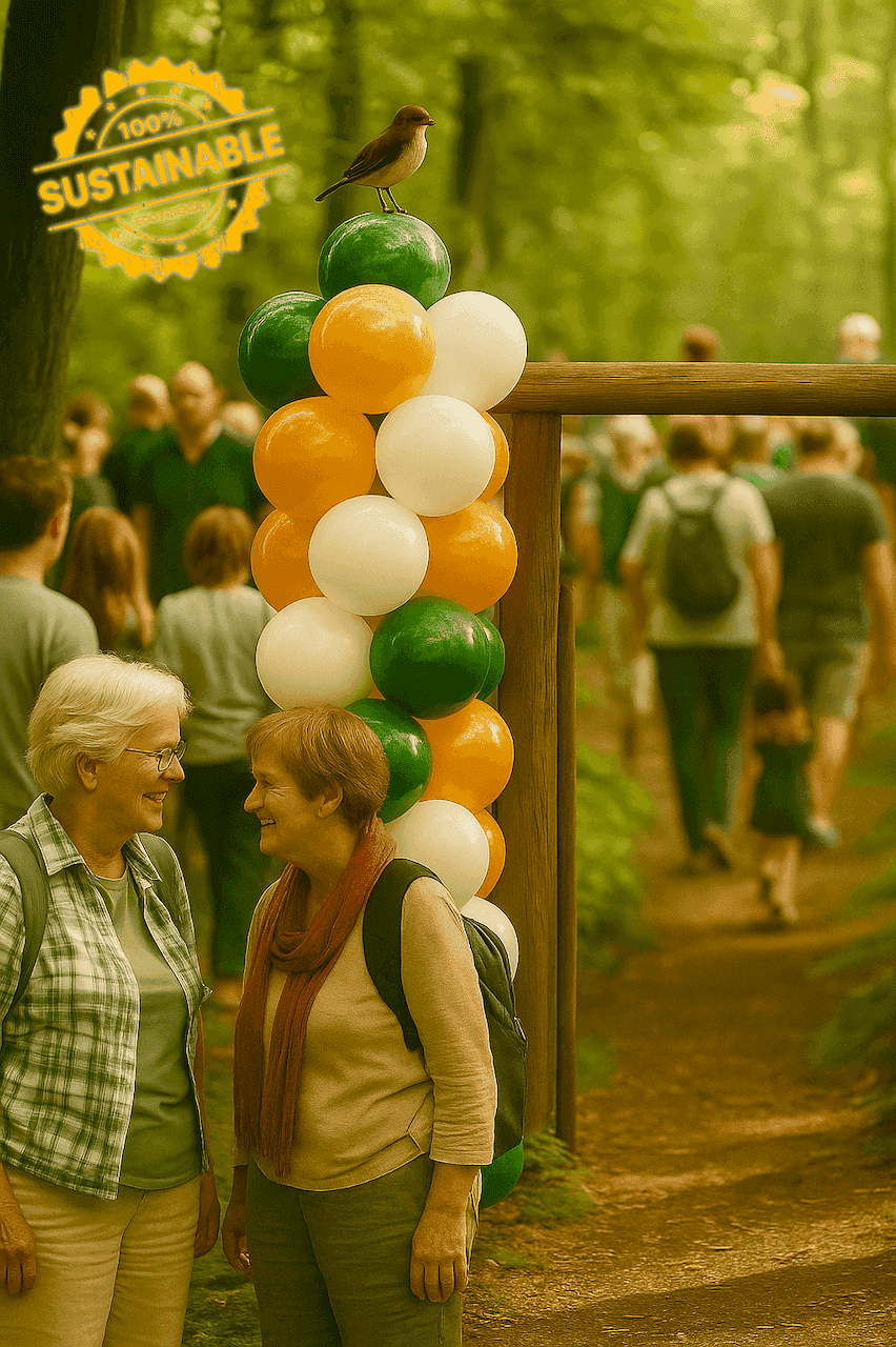 Sustainable reusable PilaMania balloon decoration