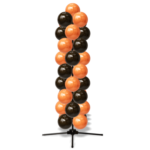Ballonpilaar vóór de transformatie naar Halloween