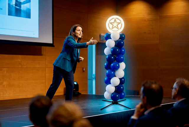 Balloon pillar for special occasions, anniversary celebration, and opening ceremony decoration