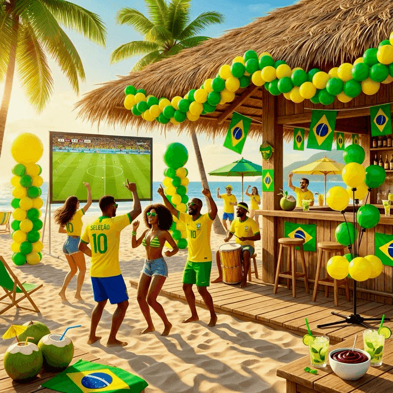 Balloon accent at football event