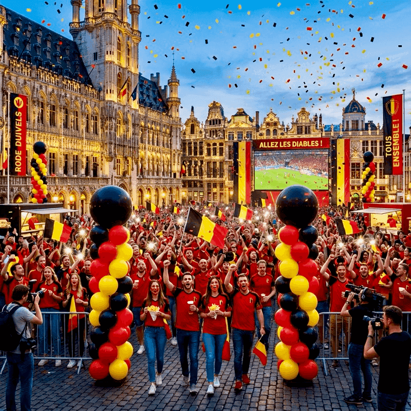 Balloon decorations in fan atmosphere