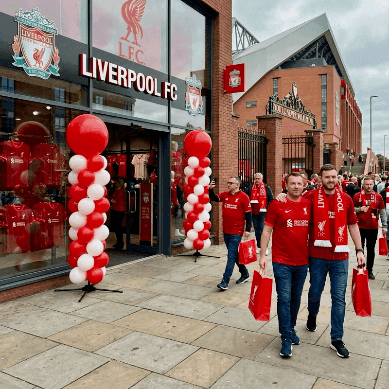Colorful balloons for football decorations