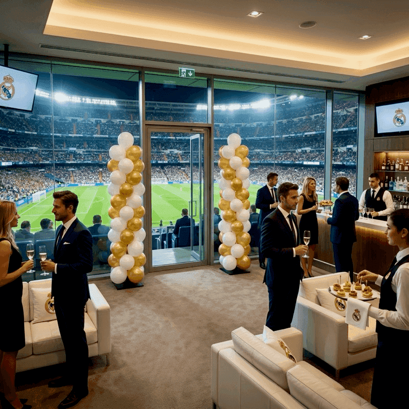 Artistic balloon composition for football event