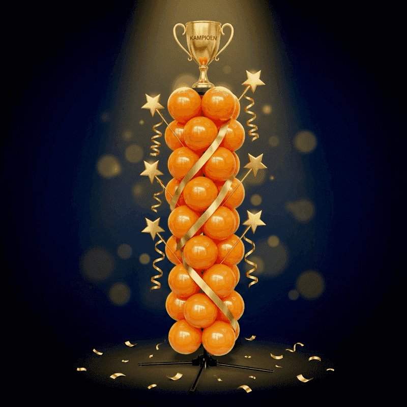 Classic balloon pillar for football party