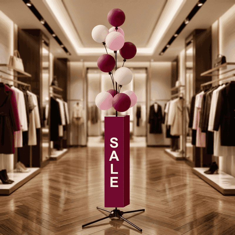 PilaMania balloon sign display - with pole cover configuration