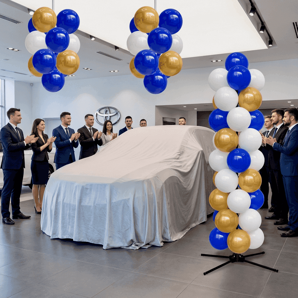 Balloon decoration for product launch – PilaMania promotional decoration