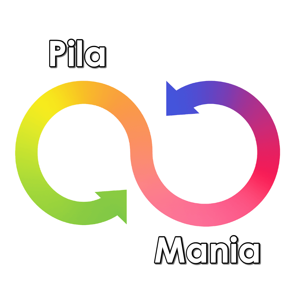 PilaMania logo - Pila and Mania symbol