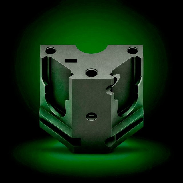 PilaMania Central Coupling Module in recycled ABS anthracite — central connection hub of the modular frame system