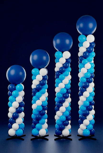 Scalable balloon decoration in various sizes