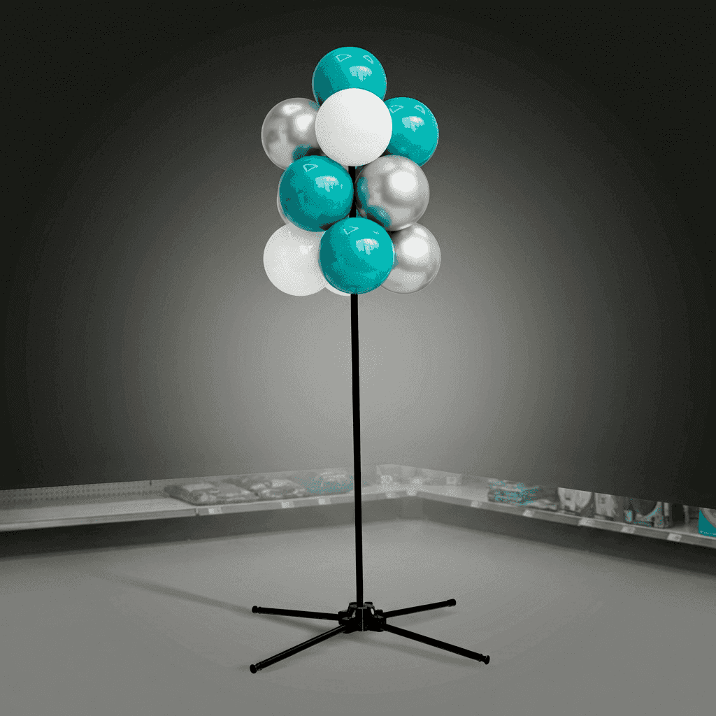PilaMania Balloon Cluster standing in a retail display