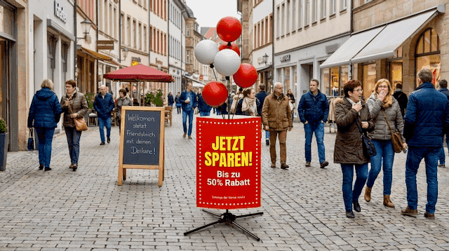 Sandwich board combination with interchangeable information panel and balloons on arms, integrated 4-point X-base