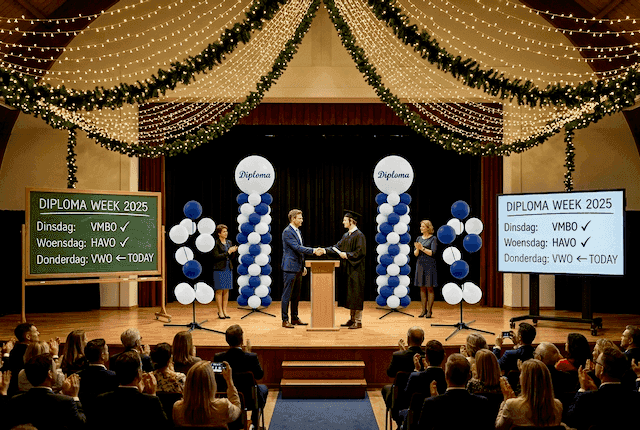 Balloon decoration that stays perfect for three days across multiple graduation ceremonies at school