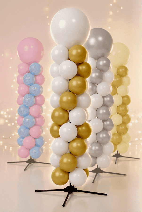 The same PilaMania balloon decoration used at a wedding and 25 years later at the anniversary celebration