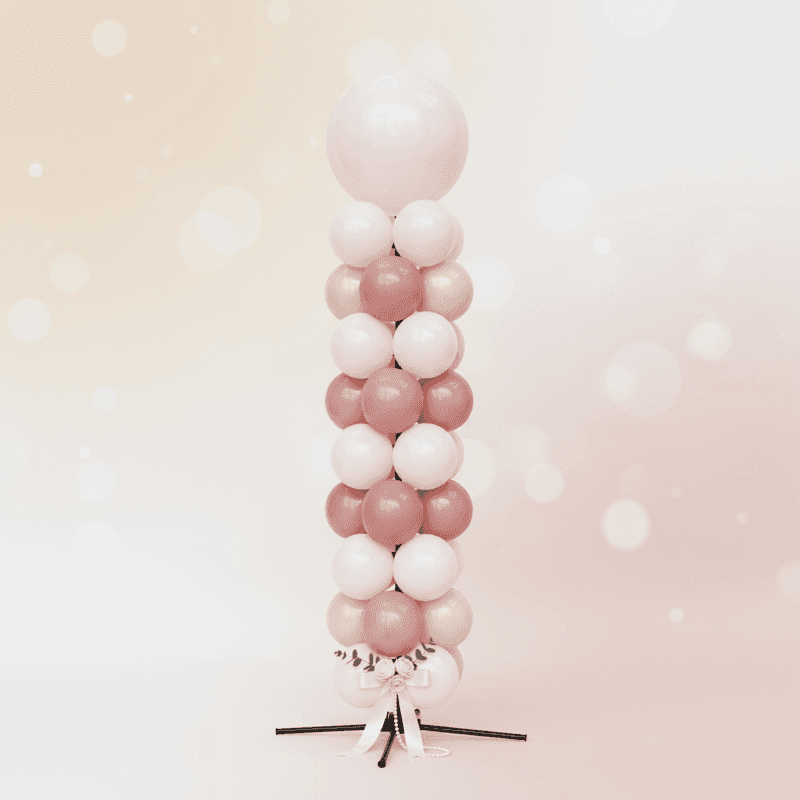White balloon pillar for wedding decoration